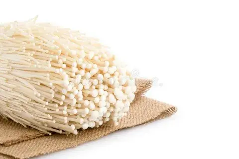 white enoki mushrooms